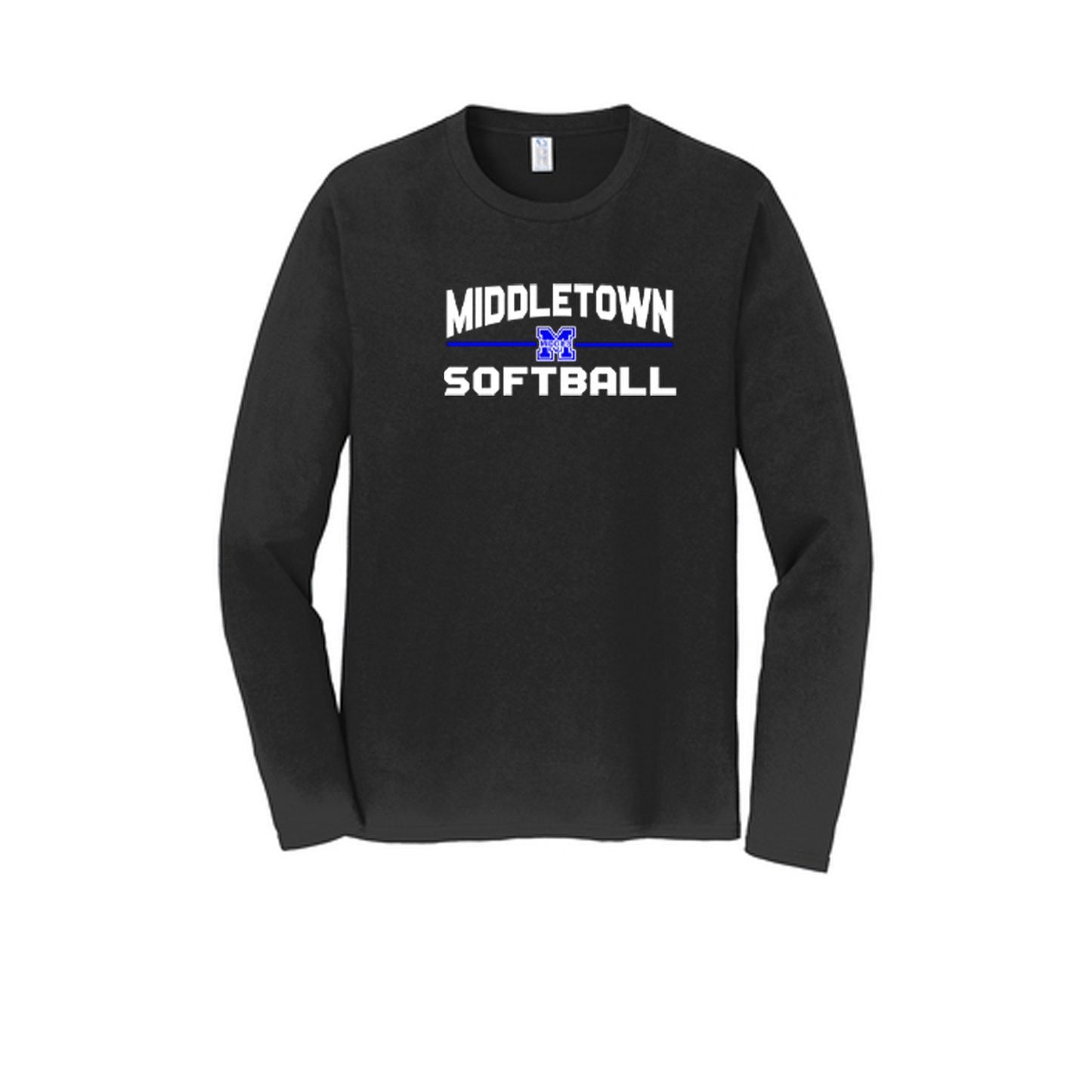 Middletown softball long sleeve cotton tee